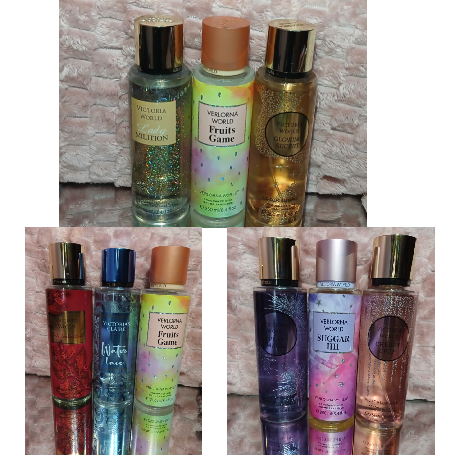 Victoria World body mists